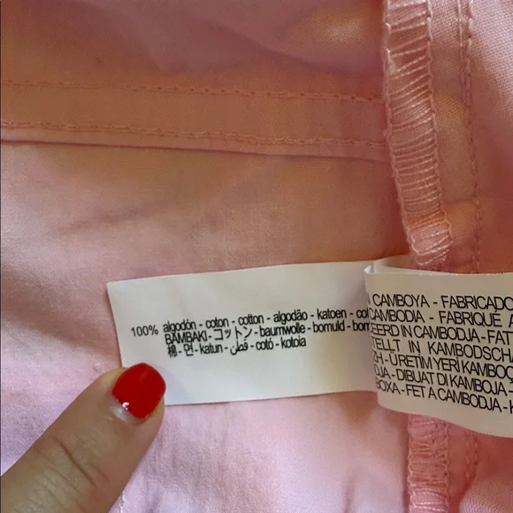 NWT Zara Women's Pink Wide Leg Cotton Pants XL, S Pastel Pink - Picture 11 of 16